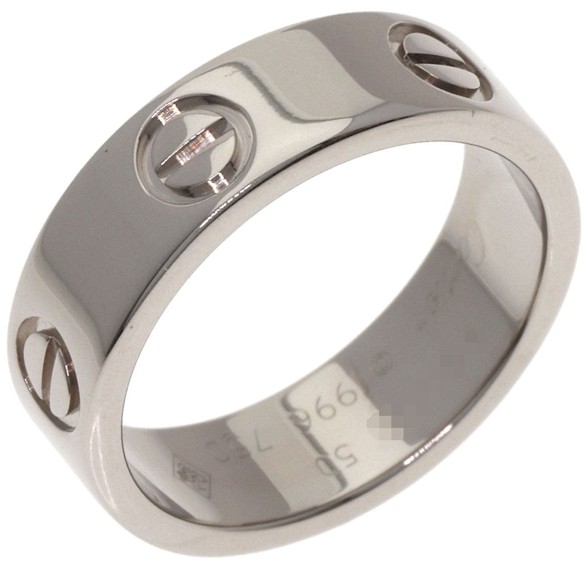 CARTIER love ring #50 Ring K18 White Gold Ladies [Used]