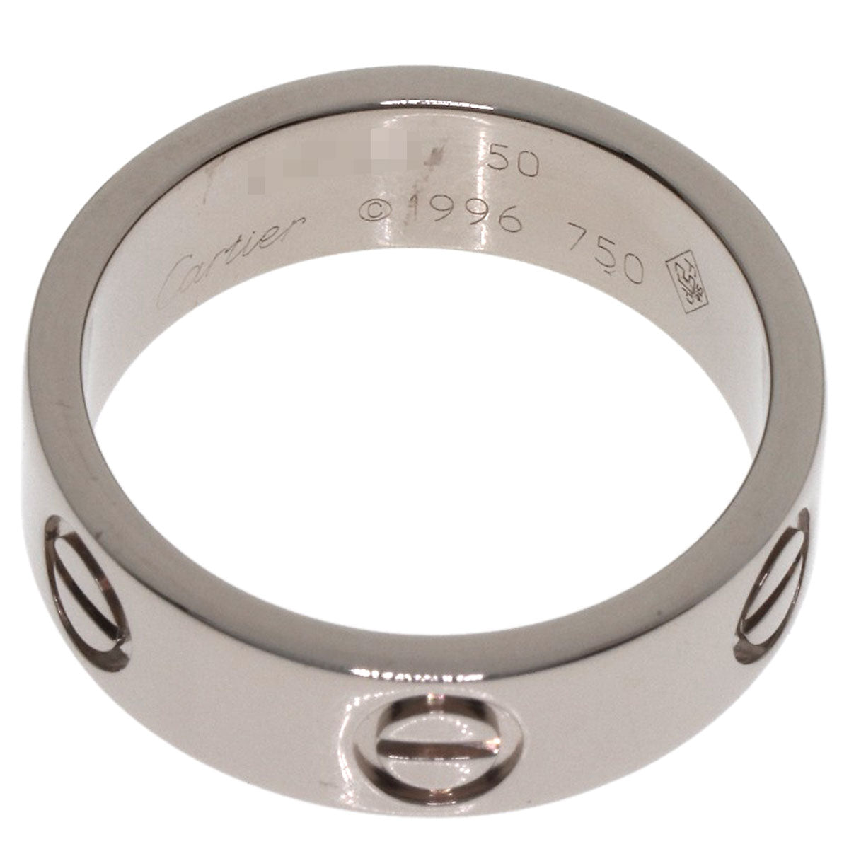 CARTIER love ring #50 Ring K18 White Gold Ladies [Used]