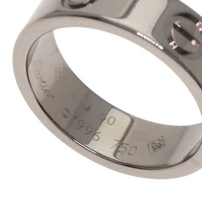 CARTIER love ring #50 Ring K18 White Gold Ladies [Used]