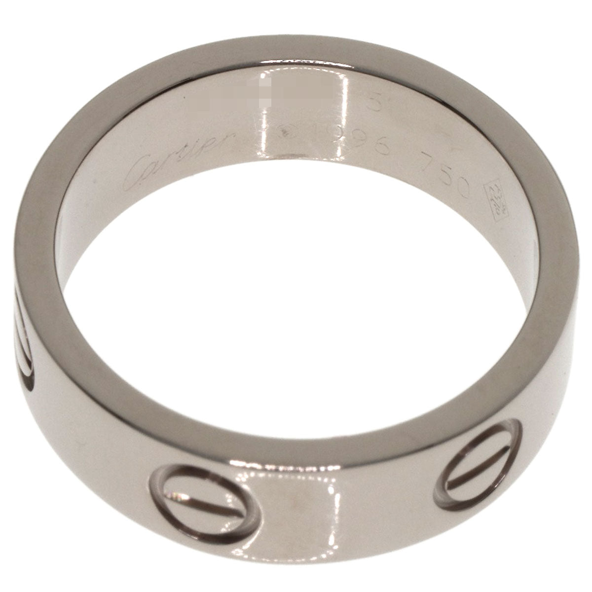 CARTIER love ring #51 Ring K18 White Gold Ladies [Used]