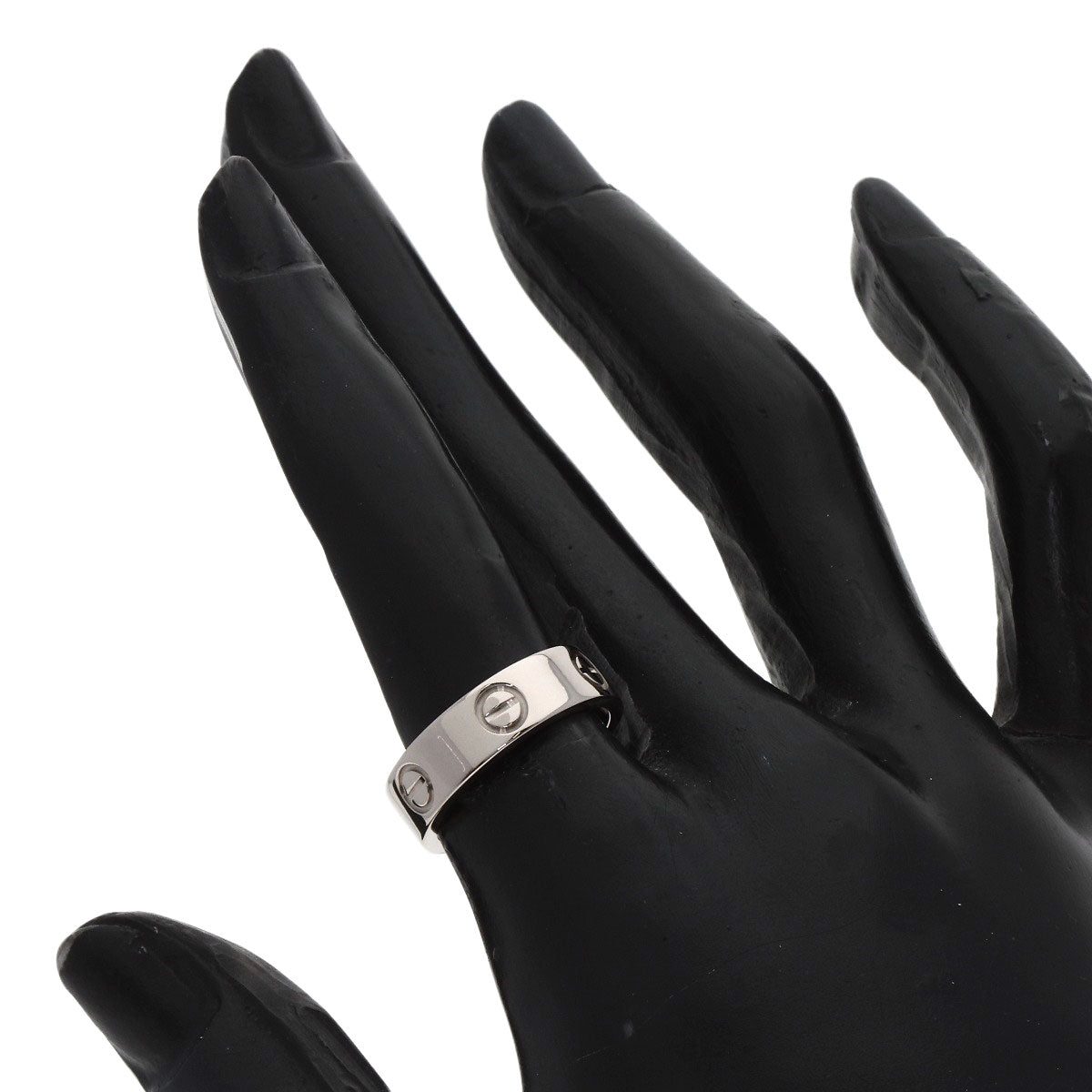 CARTIER love ring #51 Ring K18 White Gold Ladies [Used]