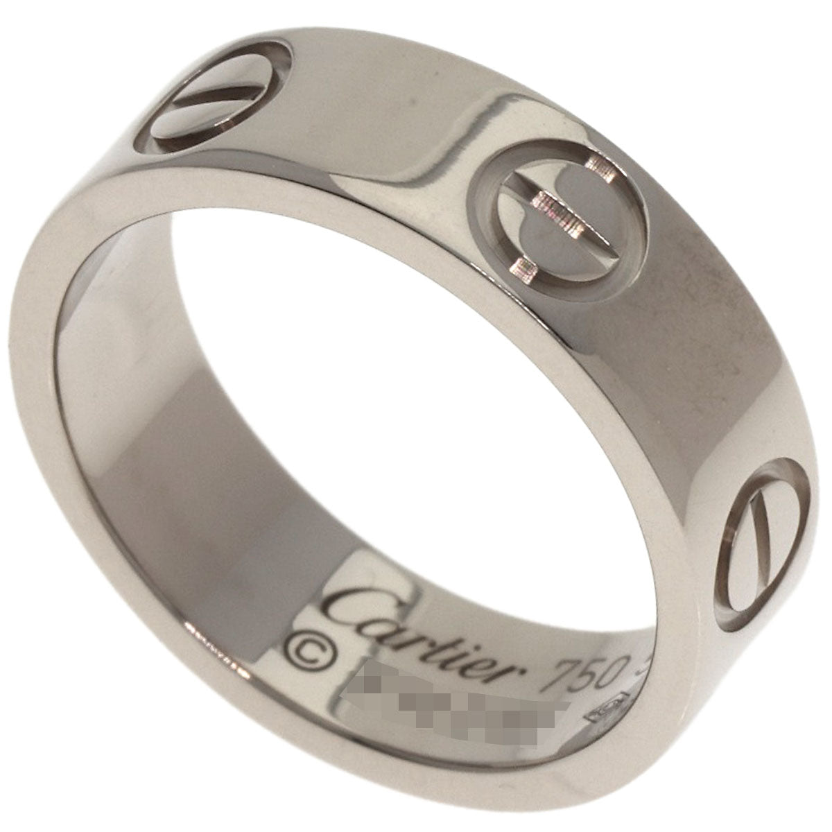 CARTIER love ring #50 Ring K18 White Gold Ladies [Used]