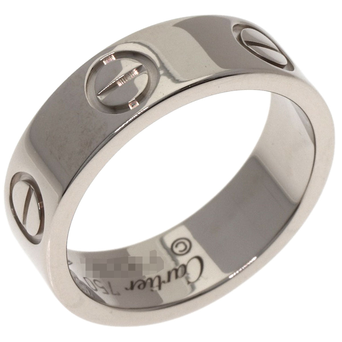 CARTIER love ring #50 Ring K18 White Gold Ladies [Used]