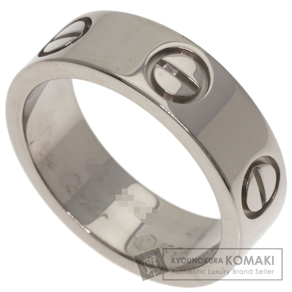 CARTIER love ring #48 Ring K18 White Gold Ladies [Used]