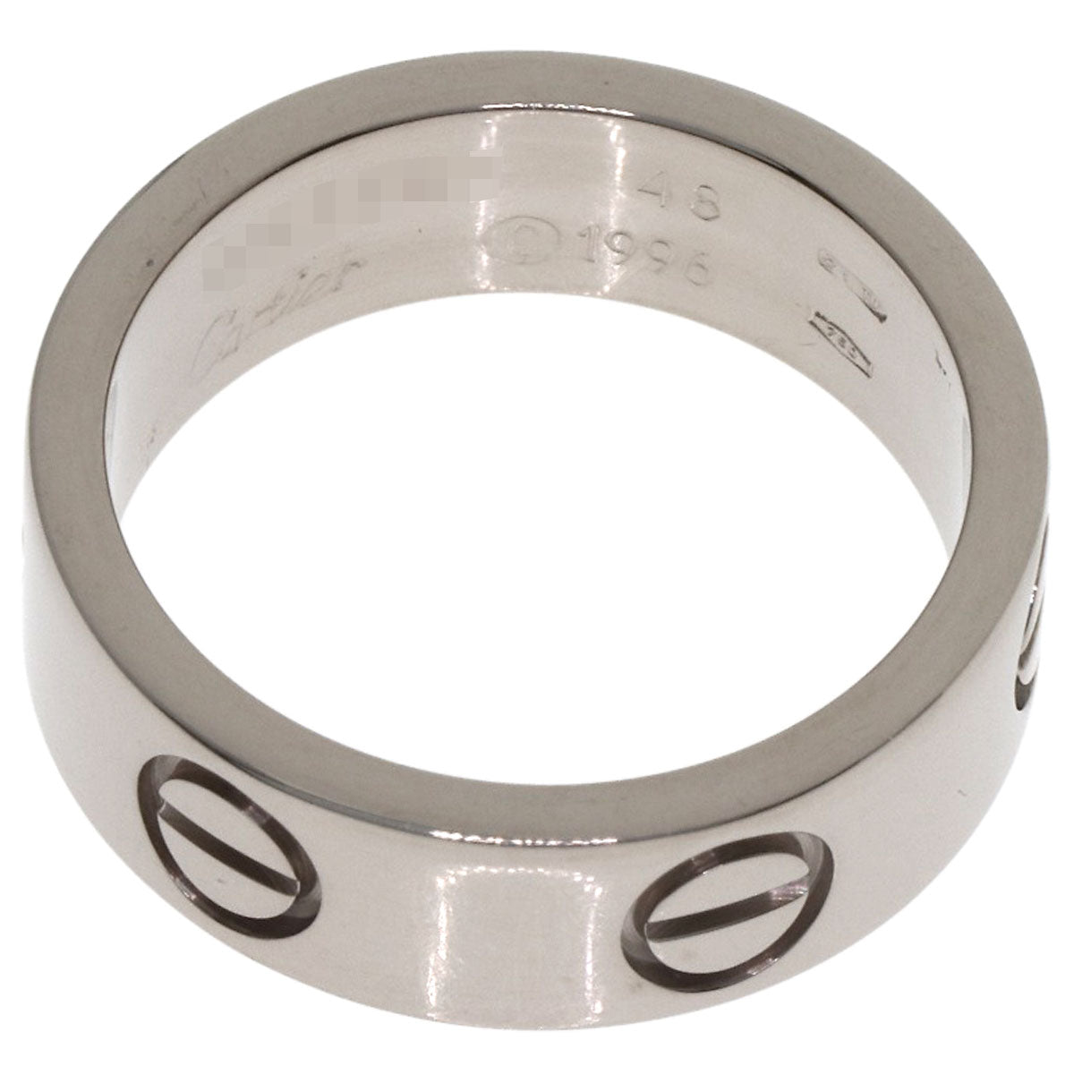 CARTIER love ring #48 Ring K18 White Gold Ladies [Used]