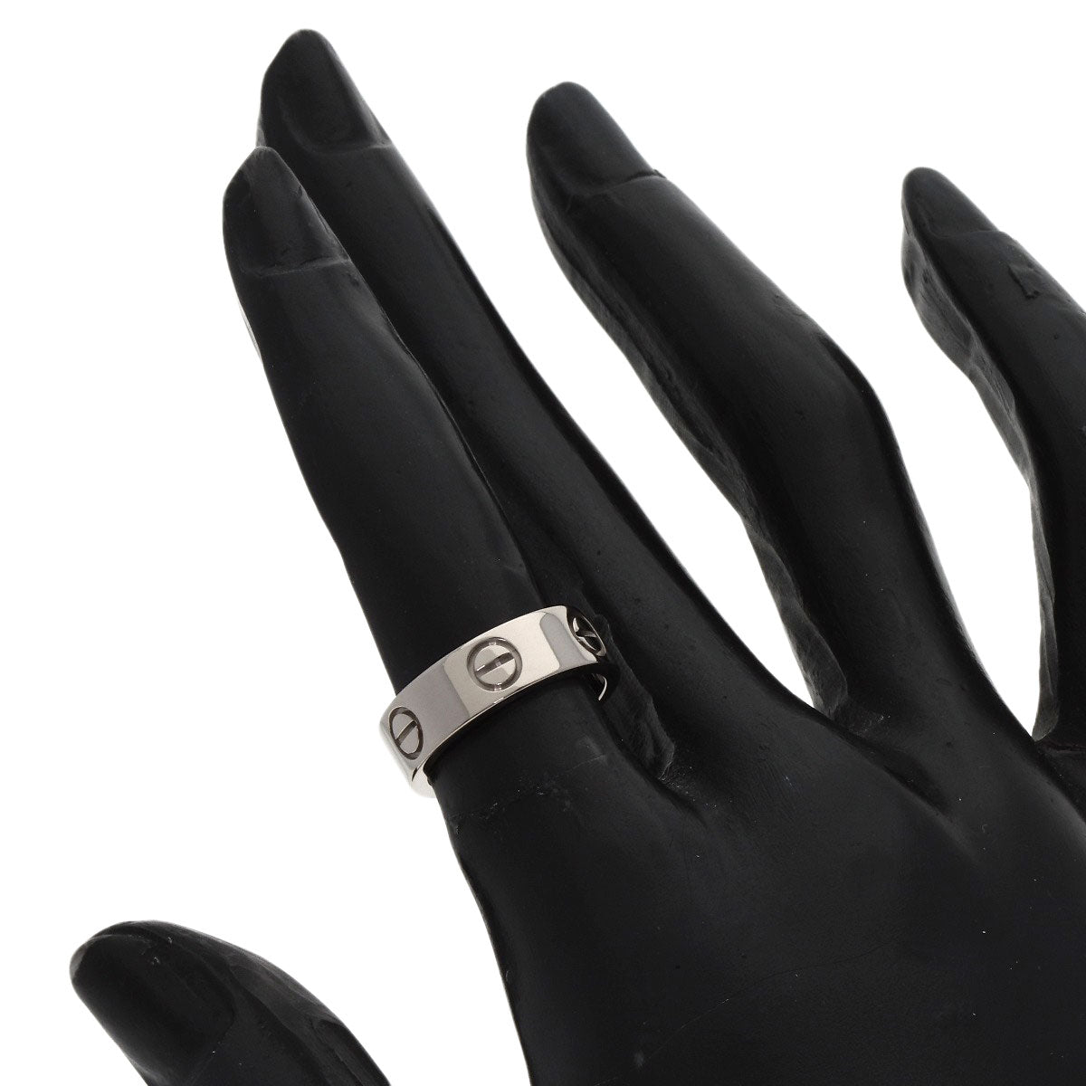 CARTIER love ring #48 Ring K18 White Gold Ladies [Used]