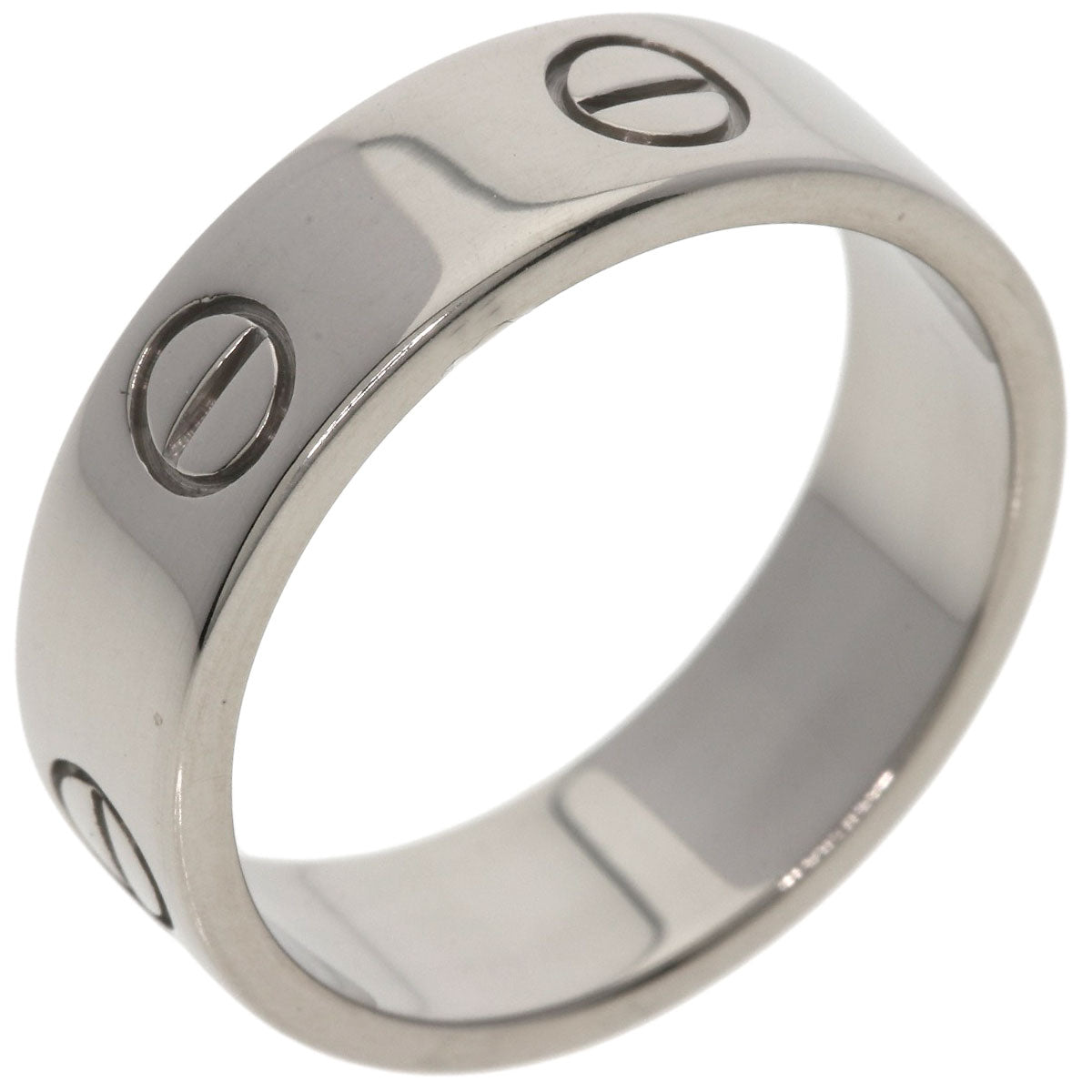 CARTIER love ring #57 Ring K18 White Gold Ladies [Used]