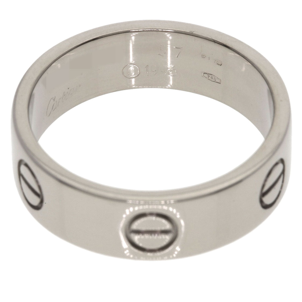 CARTIER love ring #57 Ring K18 White Gold Ladies [Used]