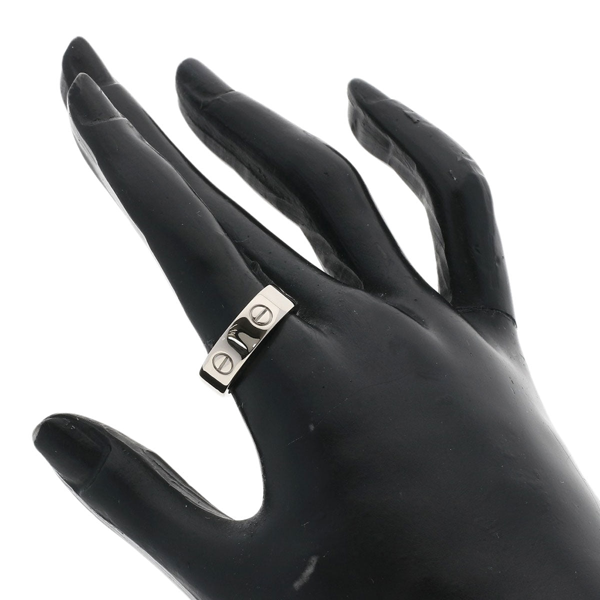 CARTIER love ring #57 Ring K18 White Gold Ladies [Used]