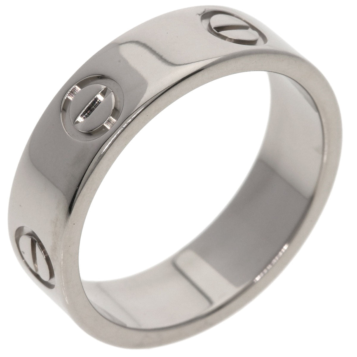 CARTIER love ring #54 Ring K18 White Gold Ladies [Used]