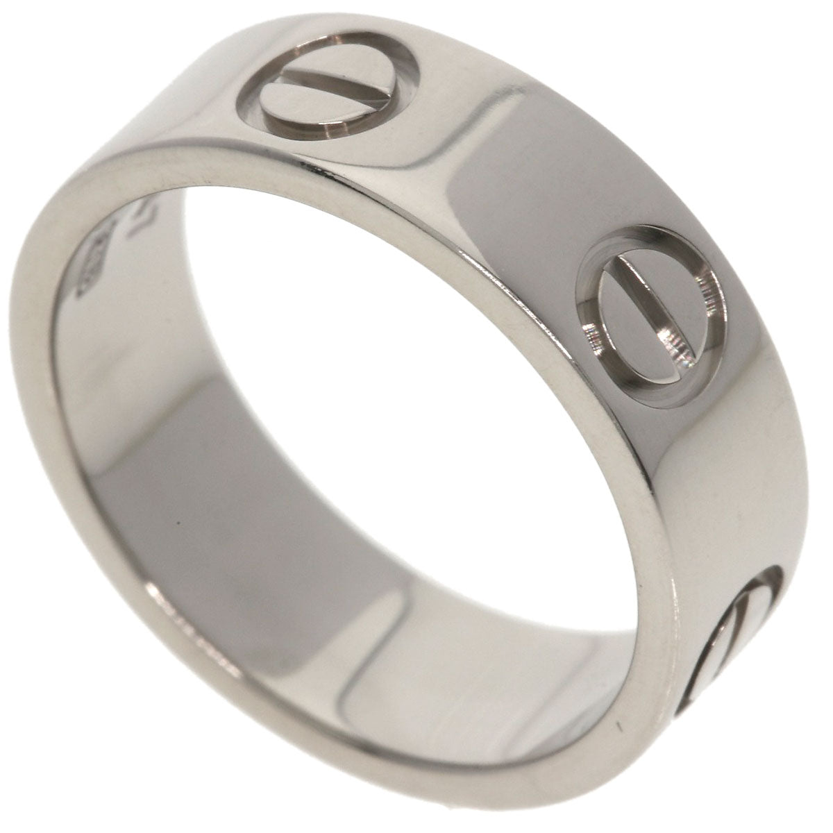 CARTIER love ring #47 Ring K18 White Gold Ladies [Used]