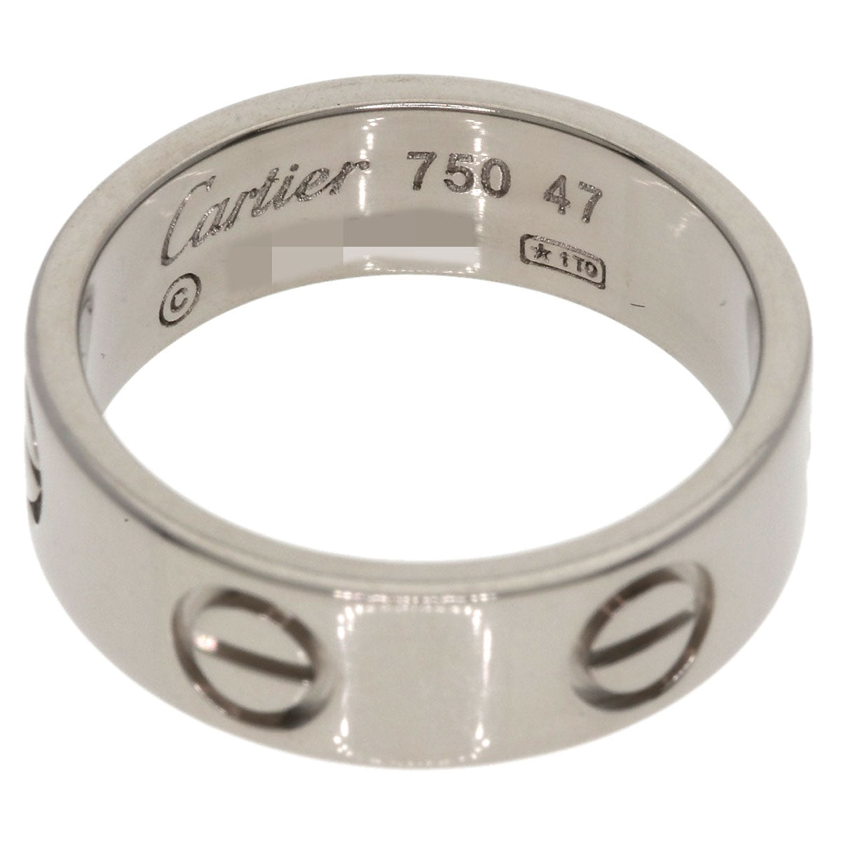 CARTIER love ring #47 Ring K18 White Gold Ladies [Used]