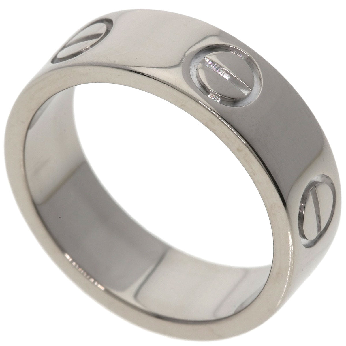 CARTIER love ring #48 Ring K18 White Gold Ladies [Used]