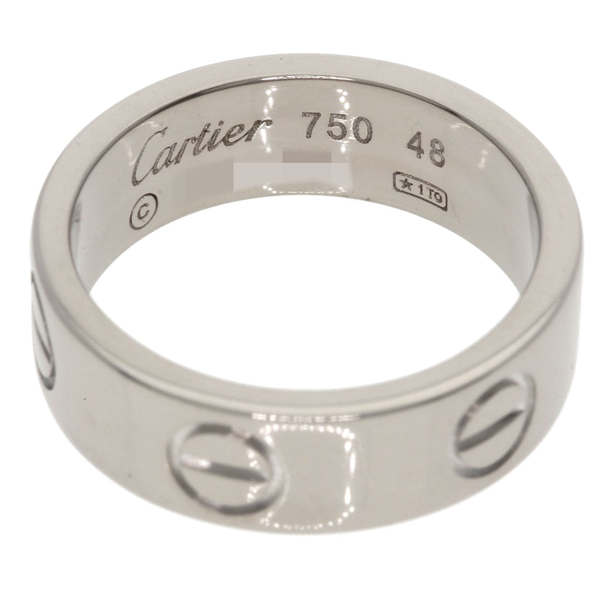 CARTIER love ring #48 Ring K18 White Gold Ladies [Used]