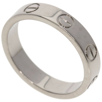 CARTIER mini love ring #48 Ring K18 White Gold Ladies [Used]
