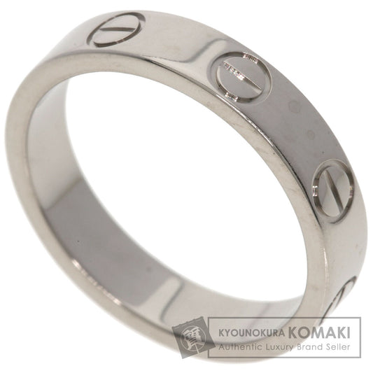 CARTIER mini love ring #48 Ring K18 White Gold Ladies [Used]
