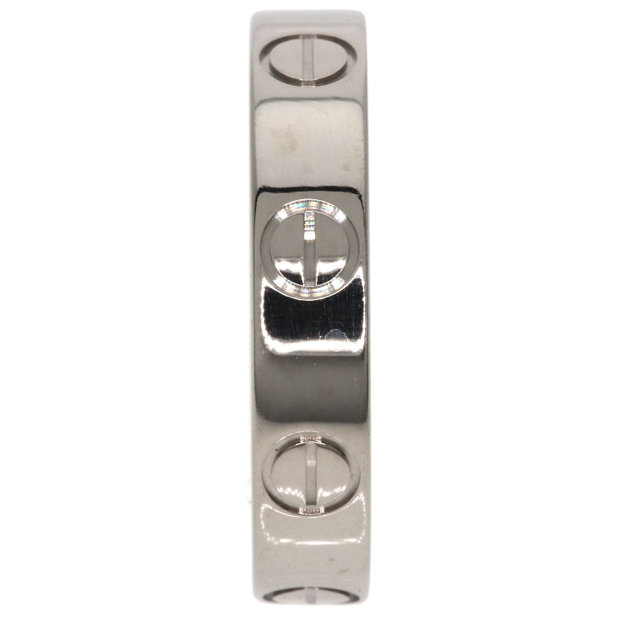 CARTIER mini love ring #48 Ring K18 White Gold Ladies [Used]