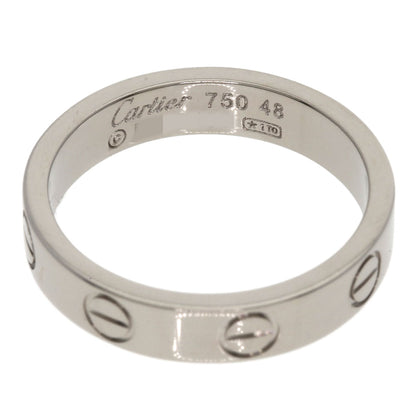 CARTIER mini love ring #48 Ring K18 White Gold Ladies [Used]