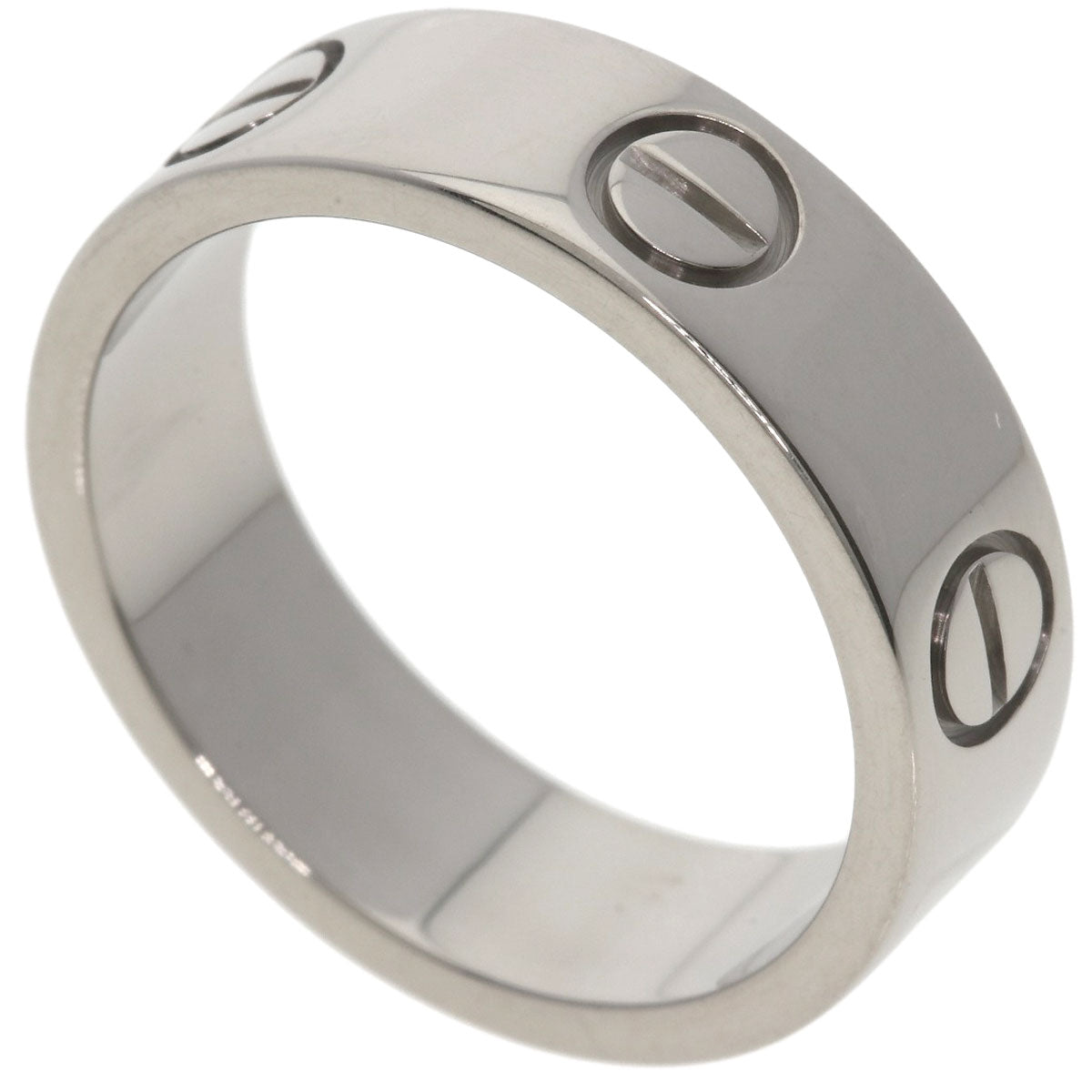 CARTIER love ring #53 Ring K18 White Gold Ladies [Used]