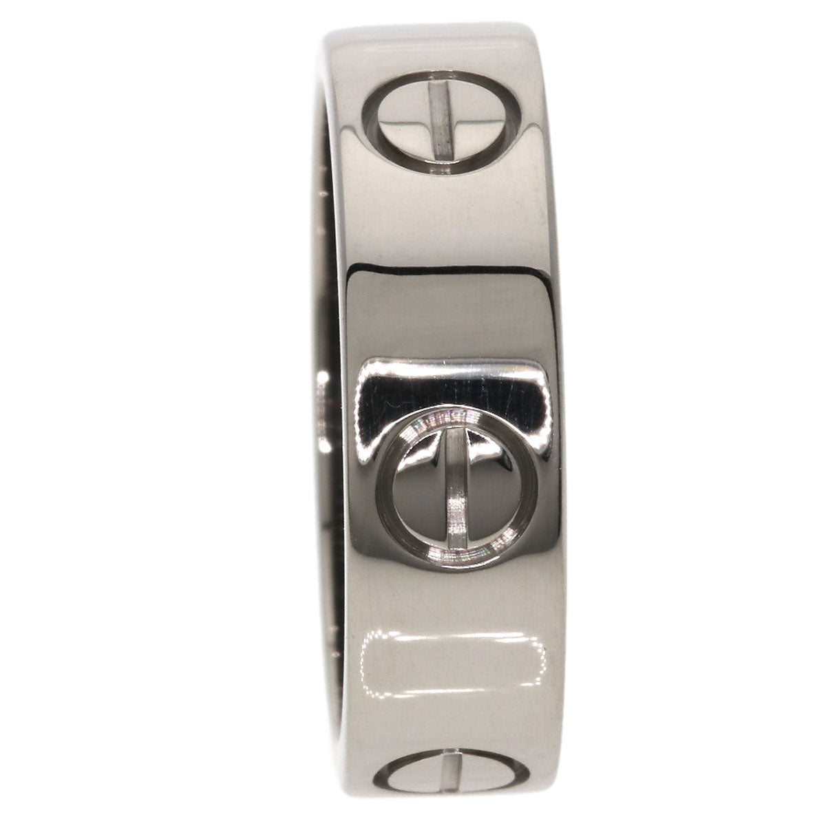 CARTIER love ring #53 Ring K18 White Gold Ladies [Used]