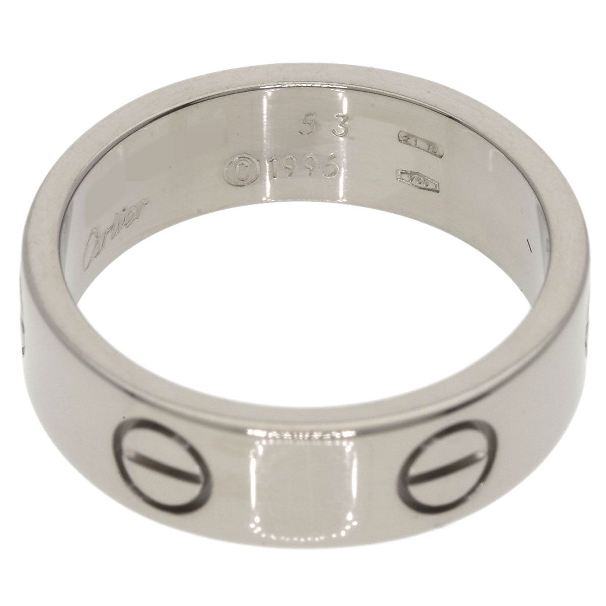 CARTIER love ring #53 Ring K18 White Gold Ladies [Used]