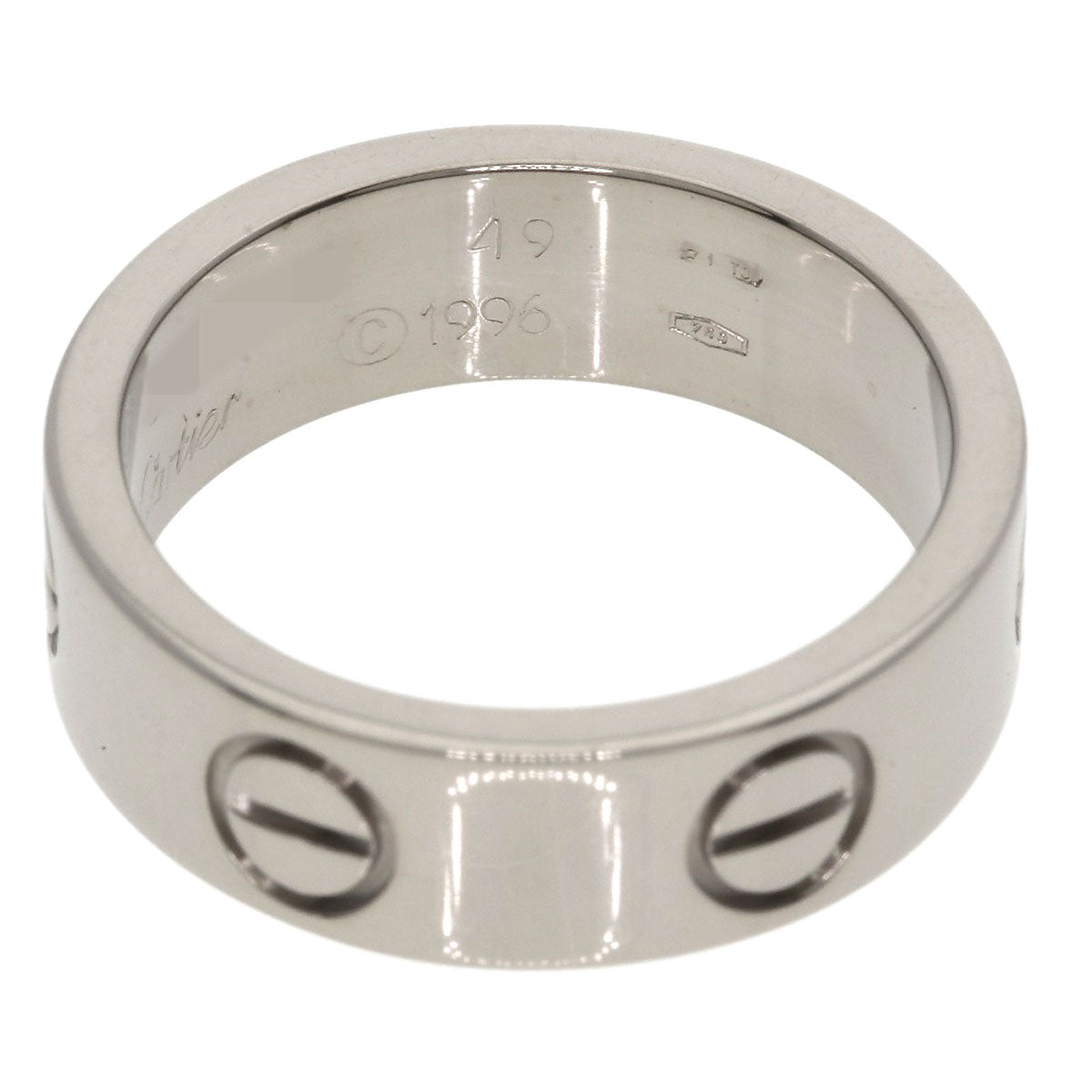 CARTIER love ring #49 Ring K18 White Gold Ladies [Used]