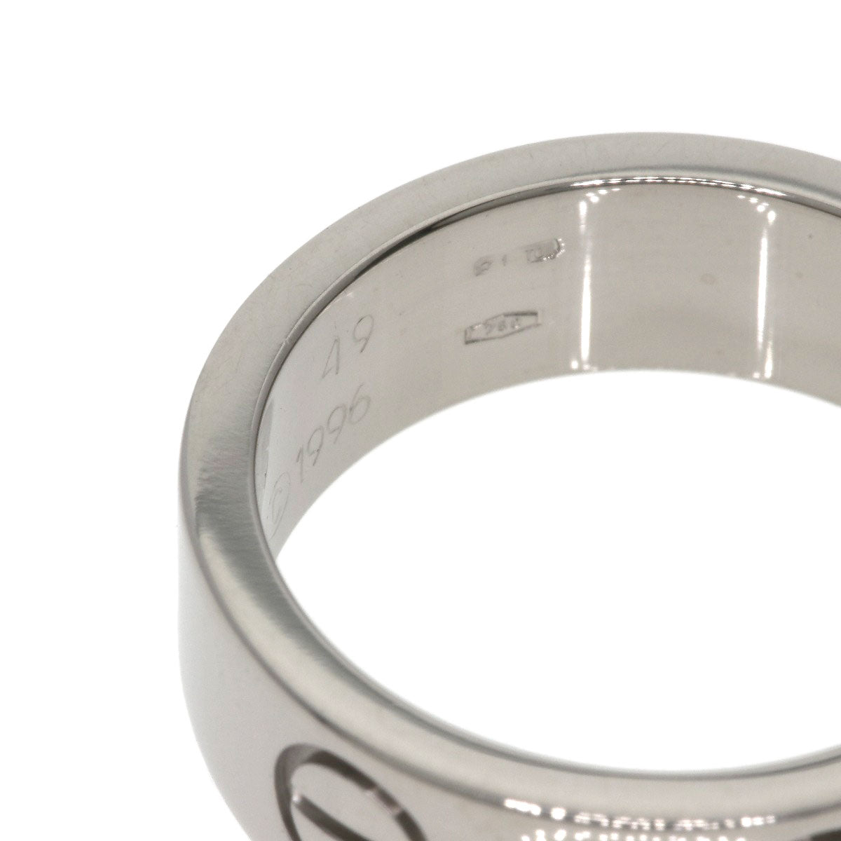 CARTIER love ring #49 Ring K18 White Gold Ladies [Used]