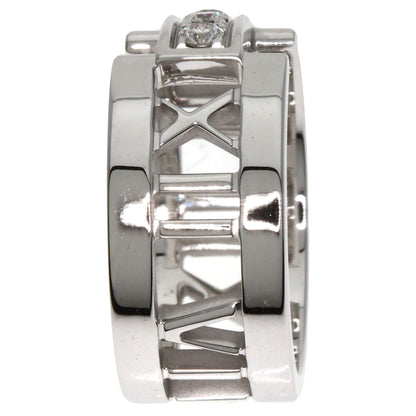 TIFFANY&Co. Open Atlas 3P Diamond Ring K18 White Gold Ladies [Used]
