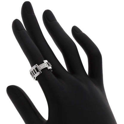 TIFFANY&Co. Open Atlas 3P Diamond Ring K18 White Gold Ladies [Used]