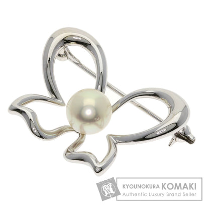 MIKIMOTO Pearl Pearl Brooch K18 White Gold Ladies [Used]