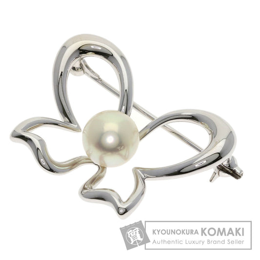 MIKIMOTO Pearl Pearl Brooch K18 White Gold Ladies [Used]