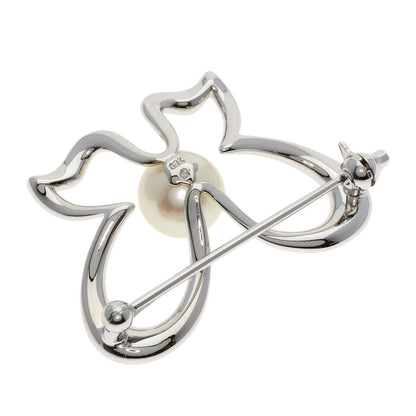 MIKIMOTO Pearl Pearl Brooch K18 White Gold Ladies [Used]