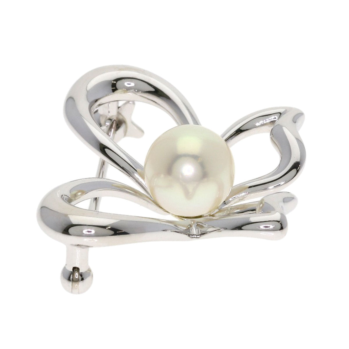 MIKIMOTO Pearl Pearl Brooch K18 White Gold Ladies [Used]