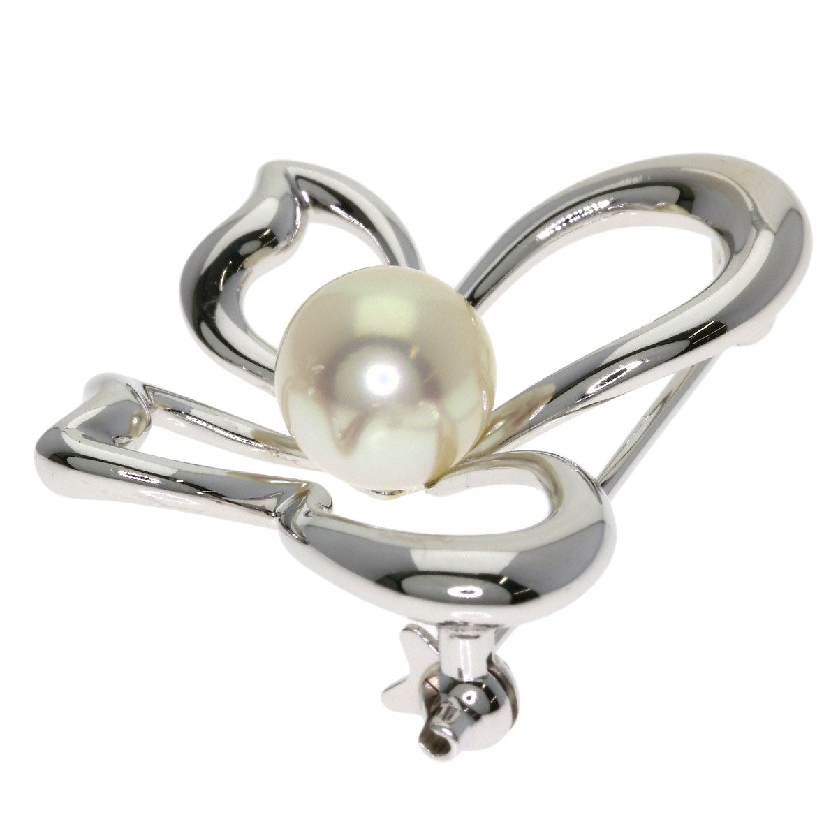MIKIMOTO Pearl Pearl Brooch K18 White Gold Ladies [Used]