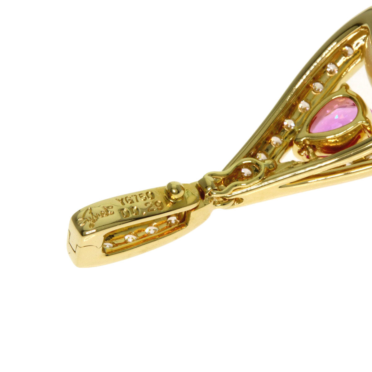 Jeunet Pearl Pearl Sapphire Diamond Pendant top K18 Yellow Gold Ladies [Used]