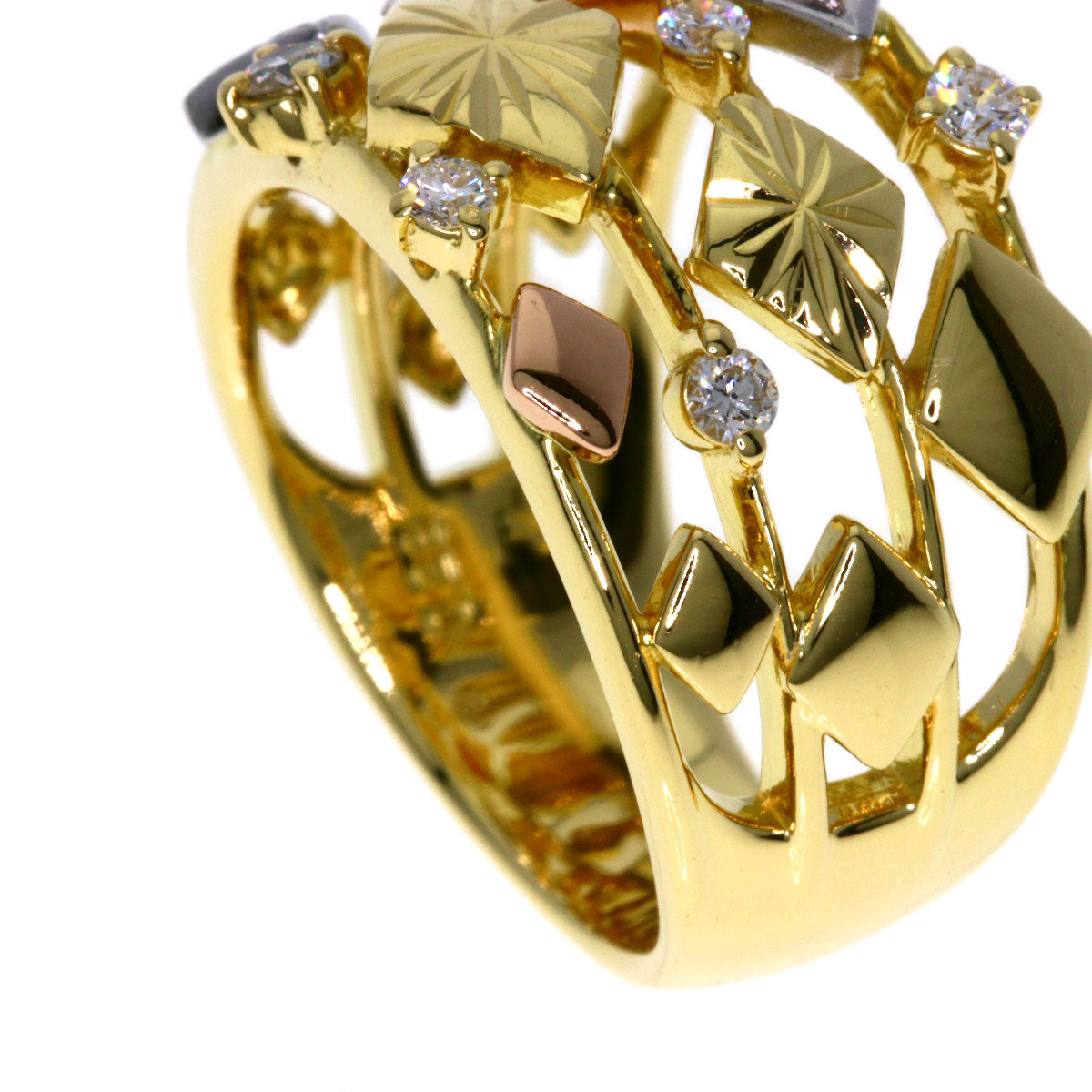 TASAKI Diamond Ring K18 Yellow Gold PT900Ladies [Used]