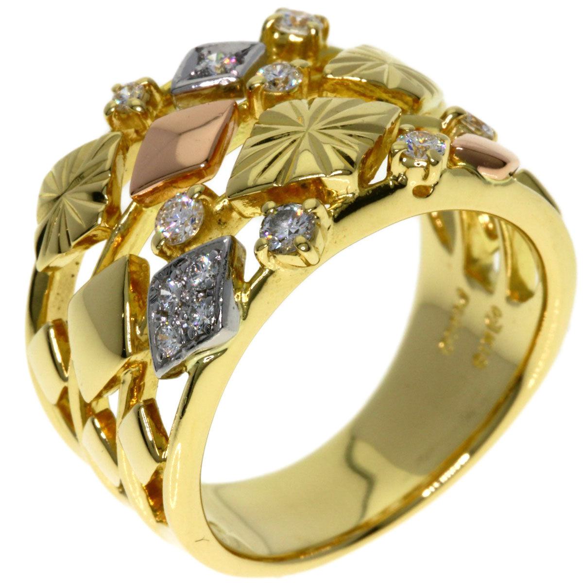 TASAKI Diamond Ring K18 Yellow Gold PT900Ladies [Used]