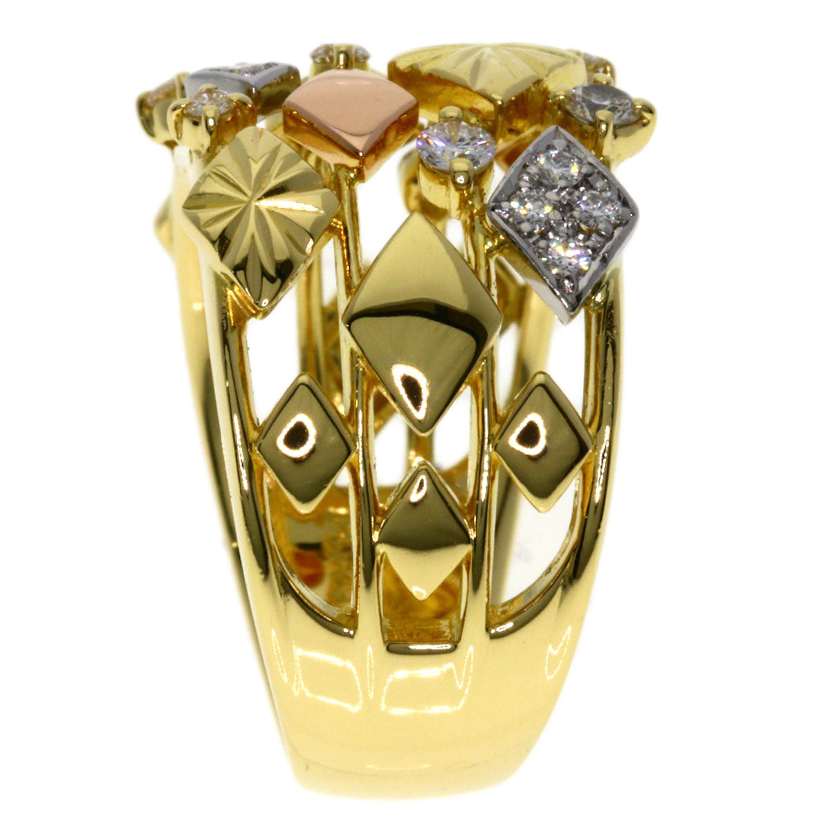 TASAKI Diamond Ring K18 Yellow Gold PT900Ladies [Used]