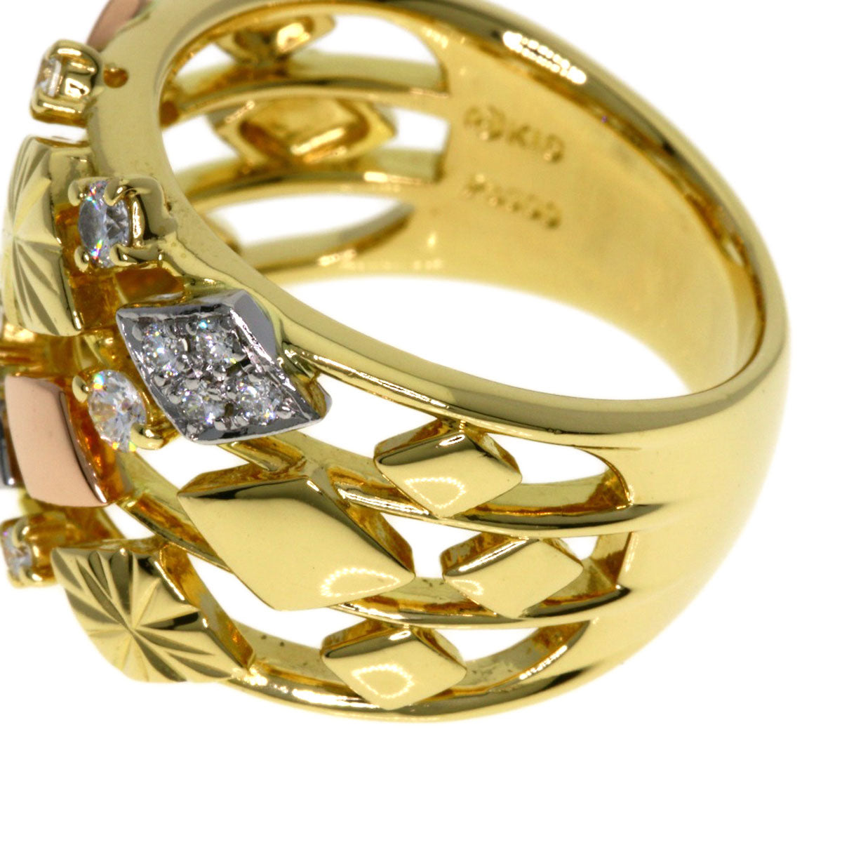 TASAKI Diamond Ring K18 Yellow Gold PT900Ladies [Used]