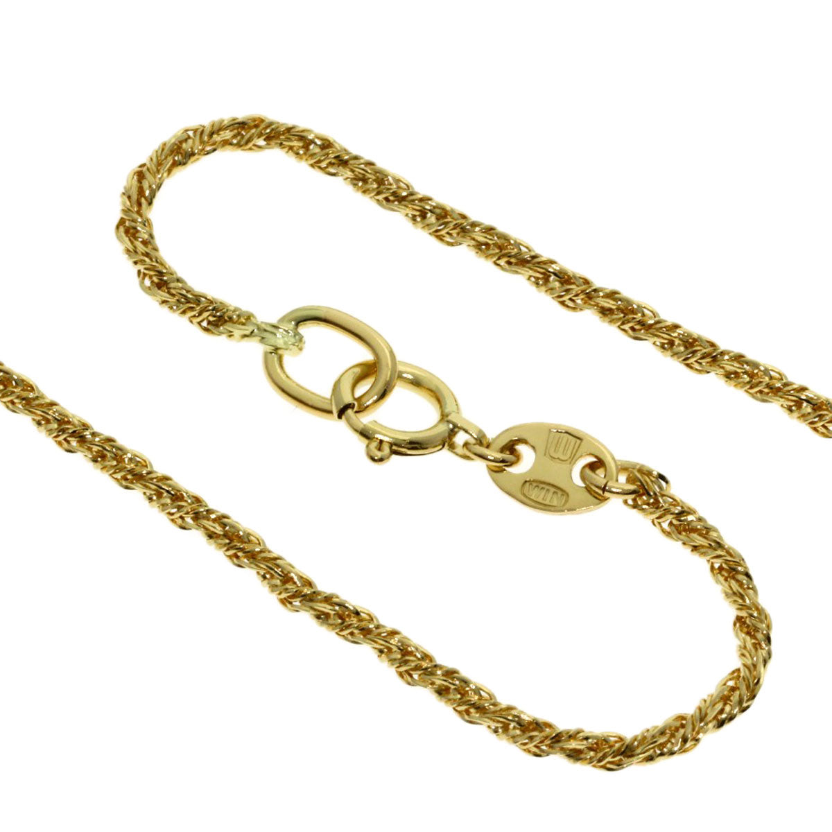 WALTHAM swing diamond Necklace K18 Yellow Gold Ladies [Used]