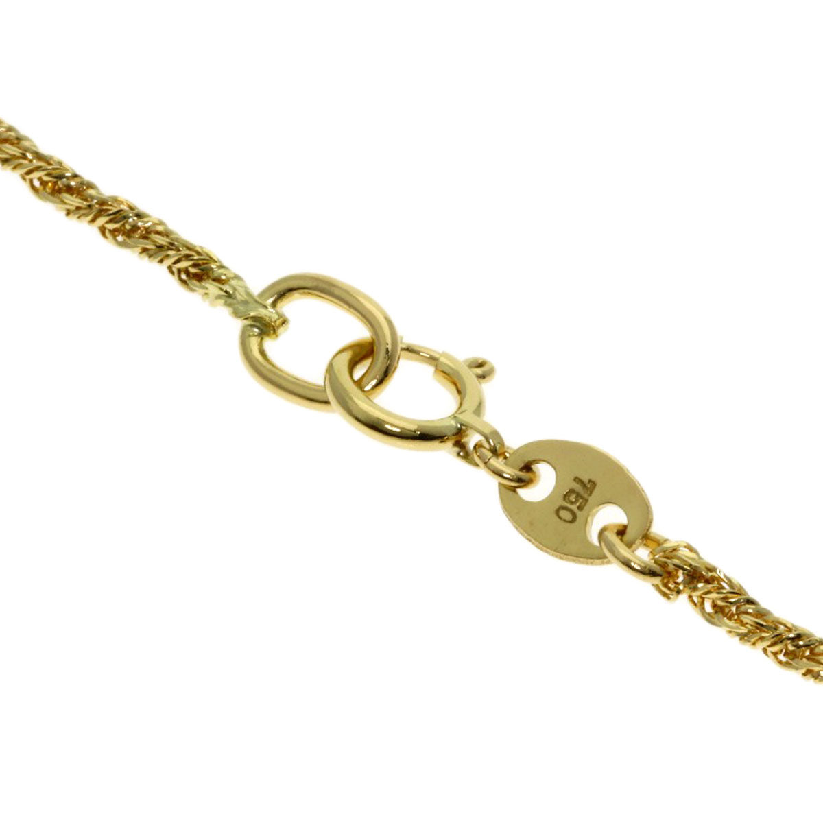 WALTHAM swing diamond Necklace K18 Yellow Gold Ladies [Used]