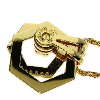WALTHAM swing diamond Necklace K18 Yellow Gold Ladies [Used]