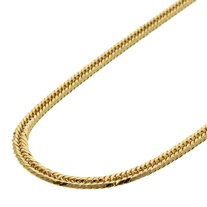 Curb chain Kihei W6 side Necklace K18 Yellow Gold 50.7g　unisex