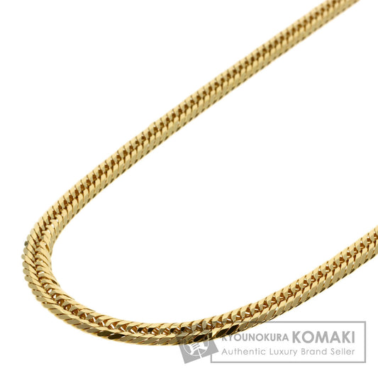 Curb chain Kihei W6 side Necklace K18 Yellow Gold 50.7g　unisex
