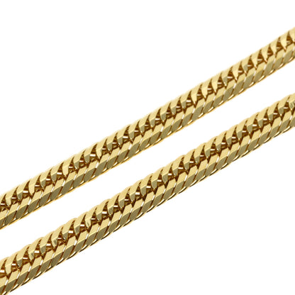 Curb chain Kihei W6 side Necklace K18 Yellow Gold 50.7g　unisex