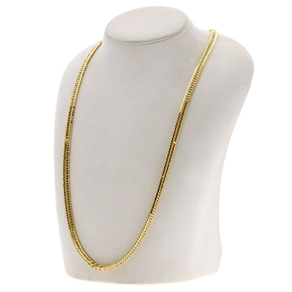 Curb chain Kihei W6 side Necklace K18 Yellow Gold 50.7g　unisex