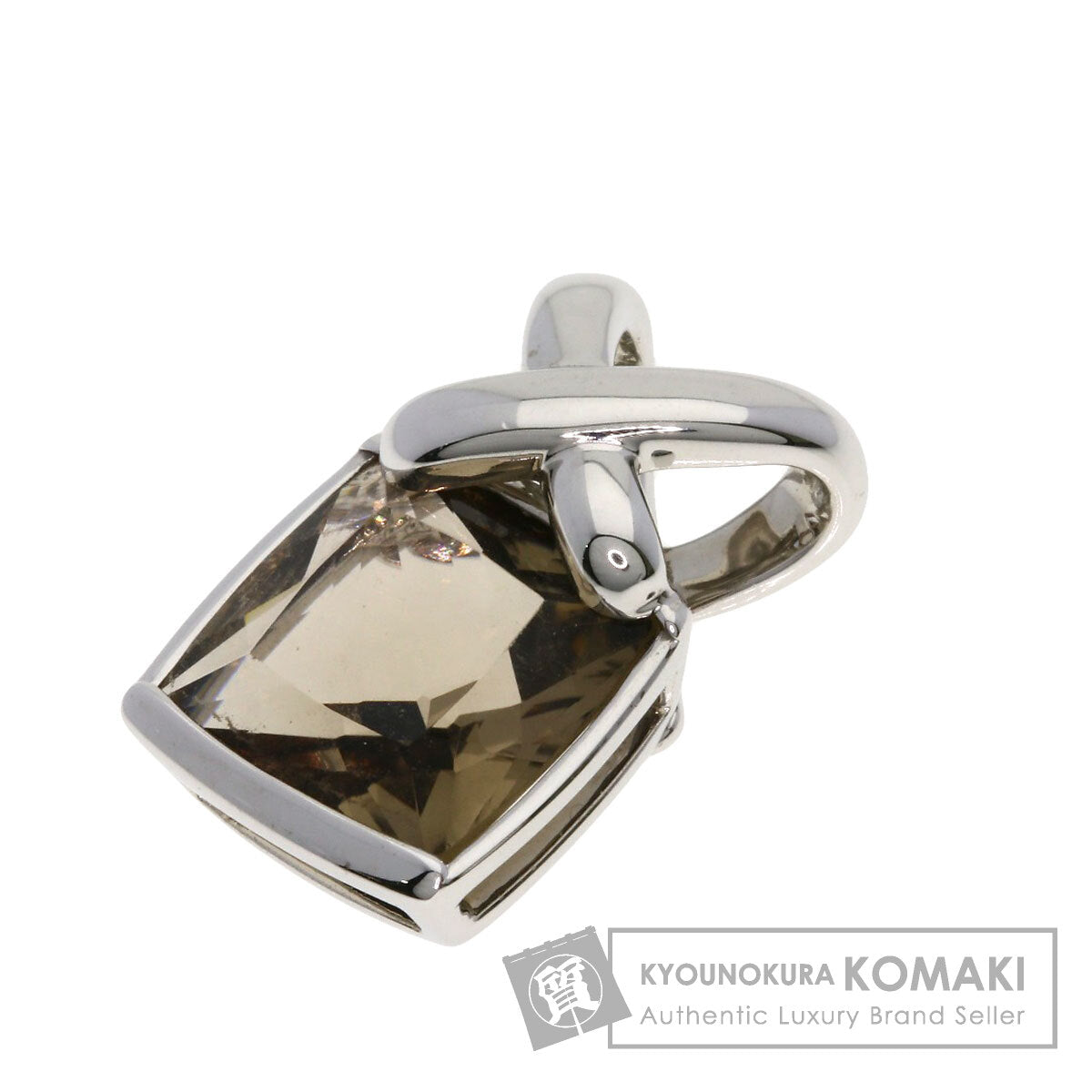 Chaumet Lian Smoky Quartz with Cord Pendant top K18 White Gold Ladies [Used]