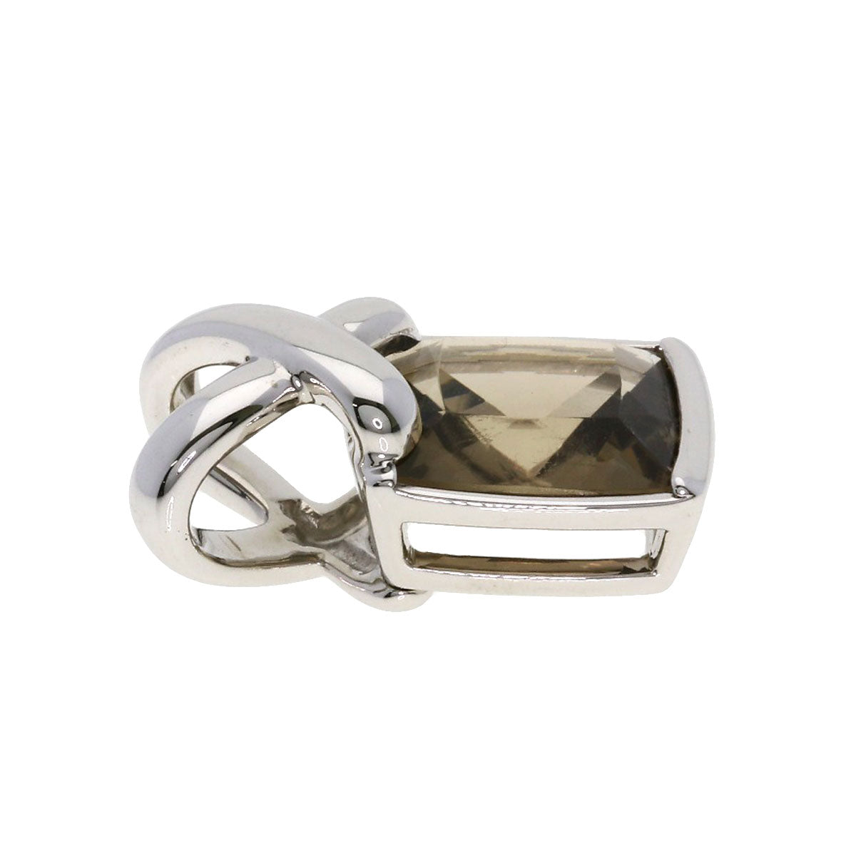 Chaumet Lian Smoky Quartz with Cord Pendant top K18 White Gold Ladies [Used]