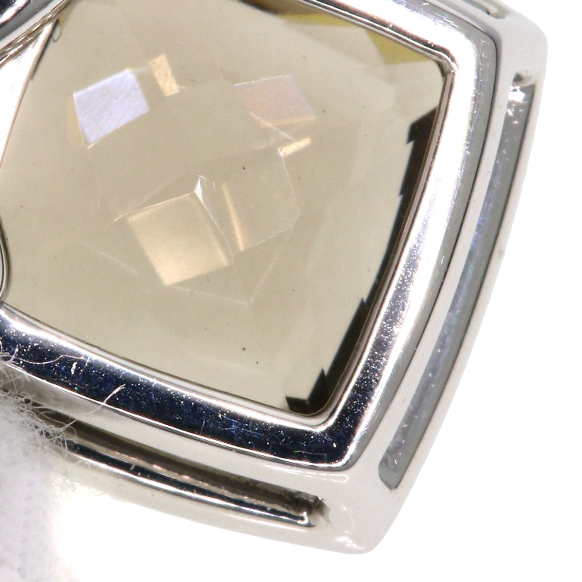 Chaumet Lian Smoky Quartz with Cord Pendant top K18 White Gold Ladies [Used]