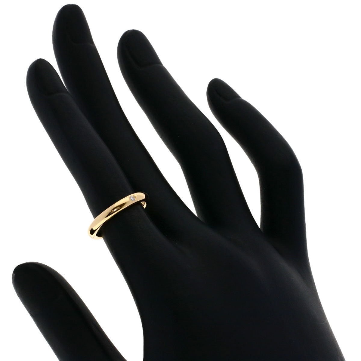 TIFFANY&Co. Stacking band 1P Diamond Ring K18 Pink Gold Ladies [Used]
